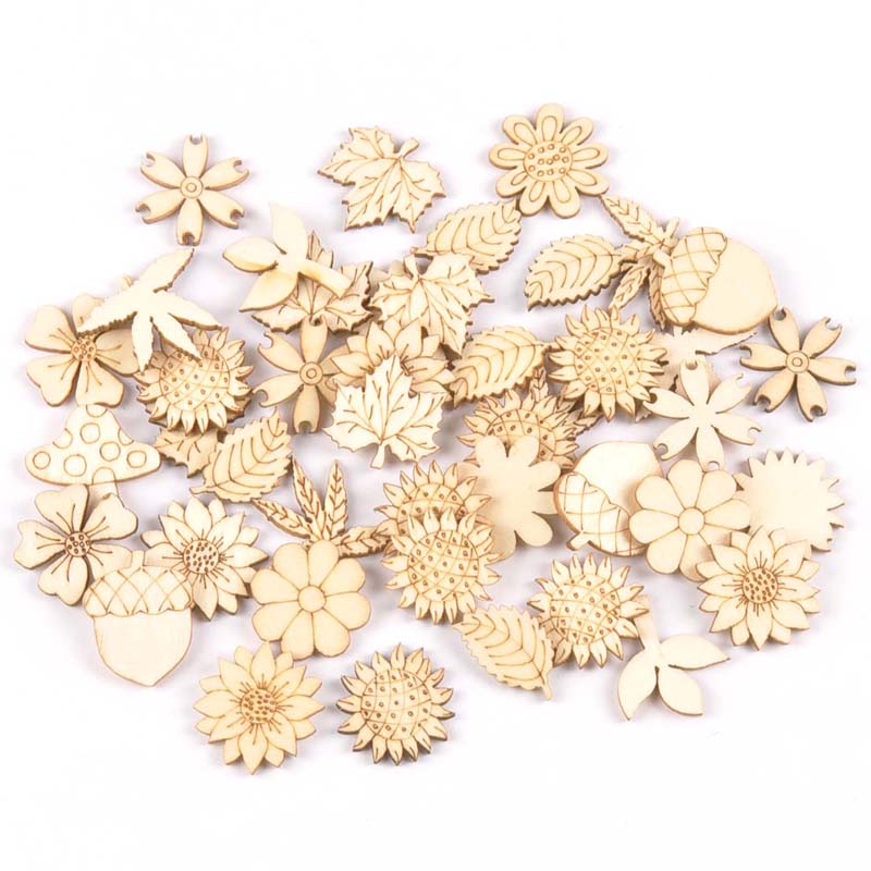 Embellish Craft - 30pcs 25-30mm Holz DIY Zubehör natürliche