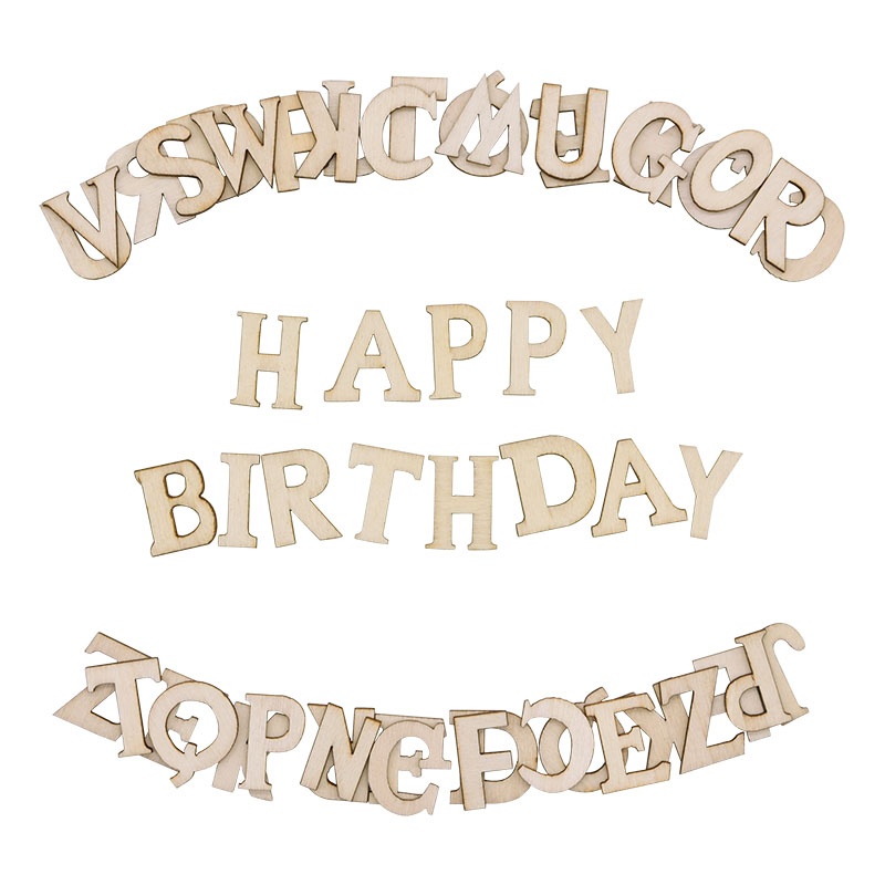 Embellish Craft - 100 stücke Buchstaben Holz Alphabet Nummer