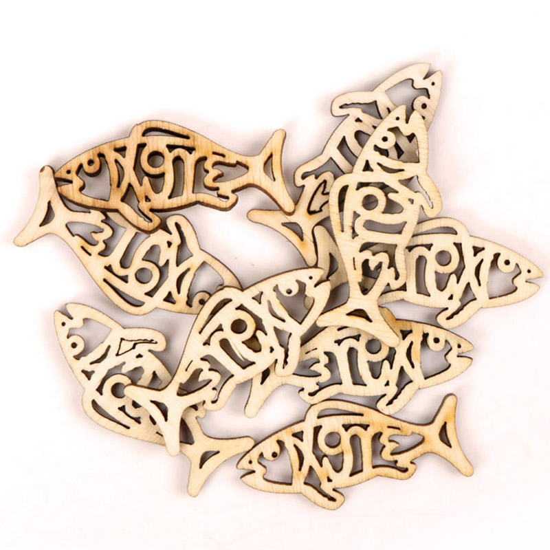 Embellish Craft - Holz niedlichen Fisch Form Kunst Malerei