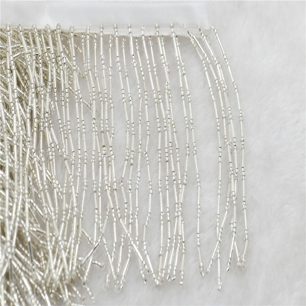 Beaded Trim Fringe - 1 Yard 10 cm breite Glasperlenfransen,