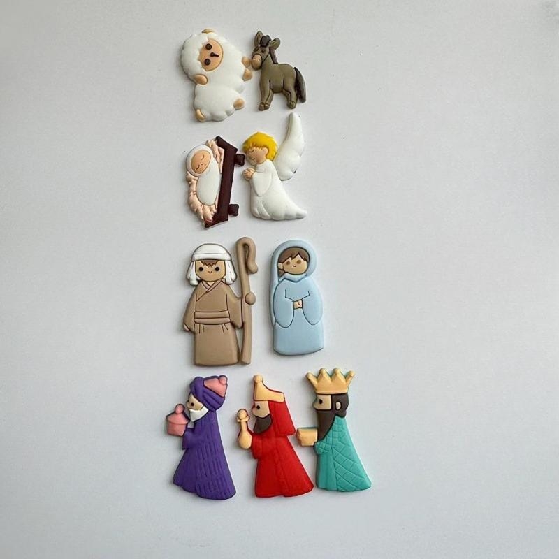 G6KF 9PCS/SET -Krippe Szene Pa – Christmas Craft Embellishment Bewertung und Preis