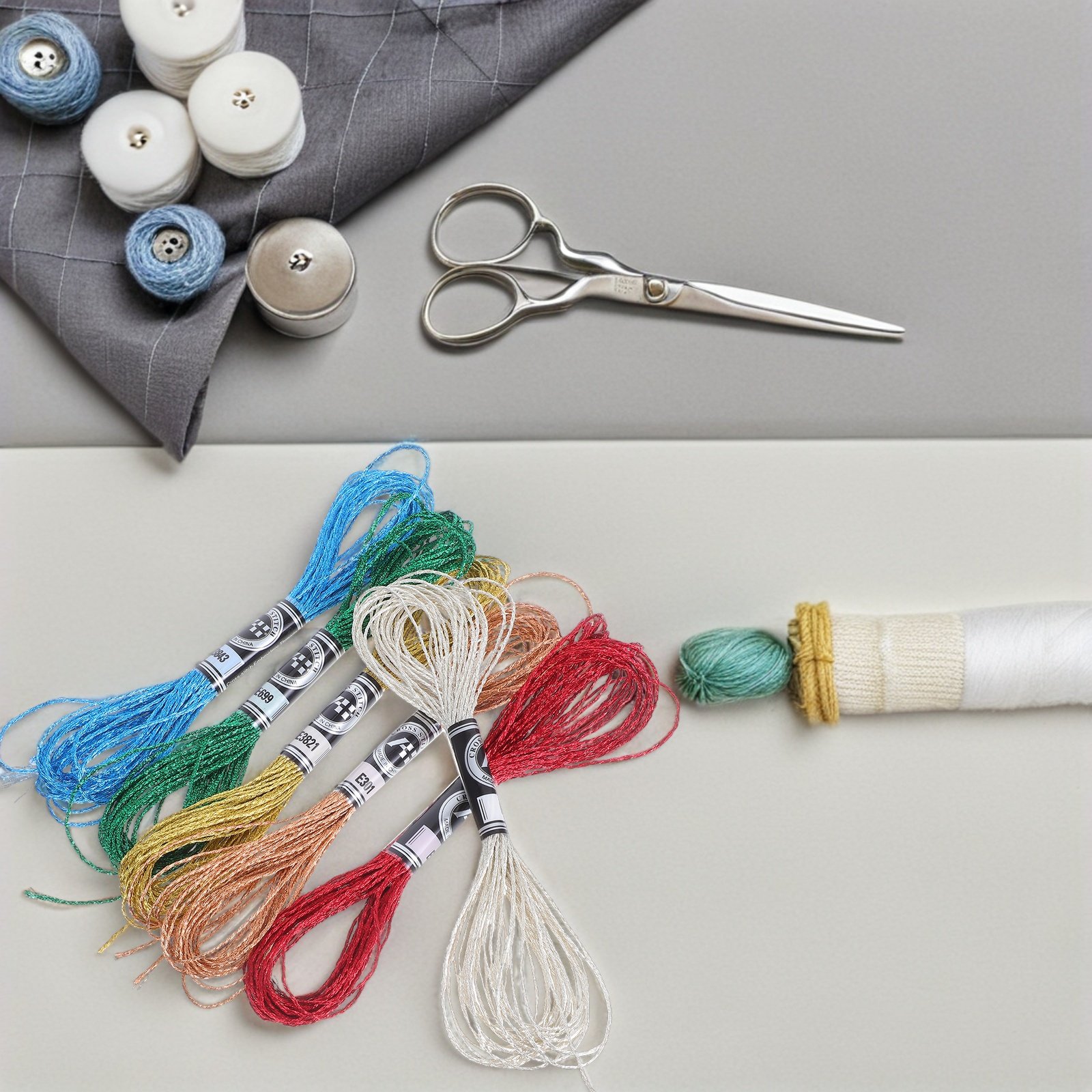 6 Stück luxuriöse metallische  – Embroidery Craft Bewertung und Preis